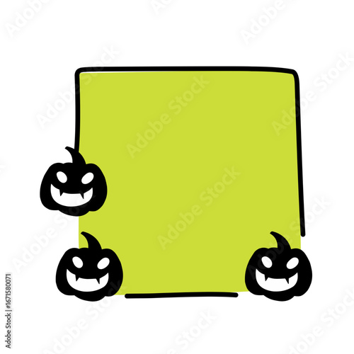 halloween frame vector illustration