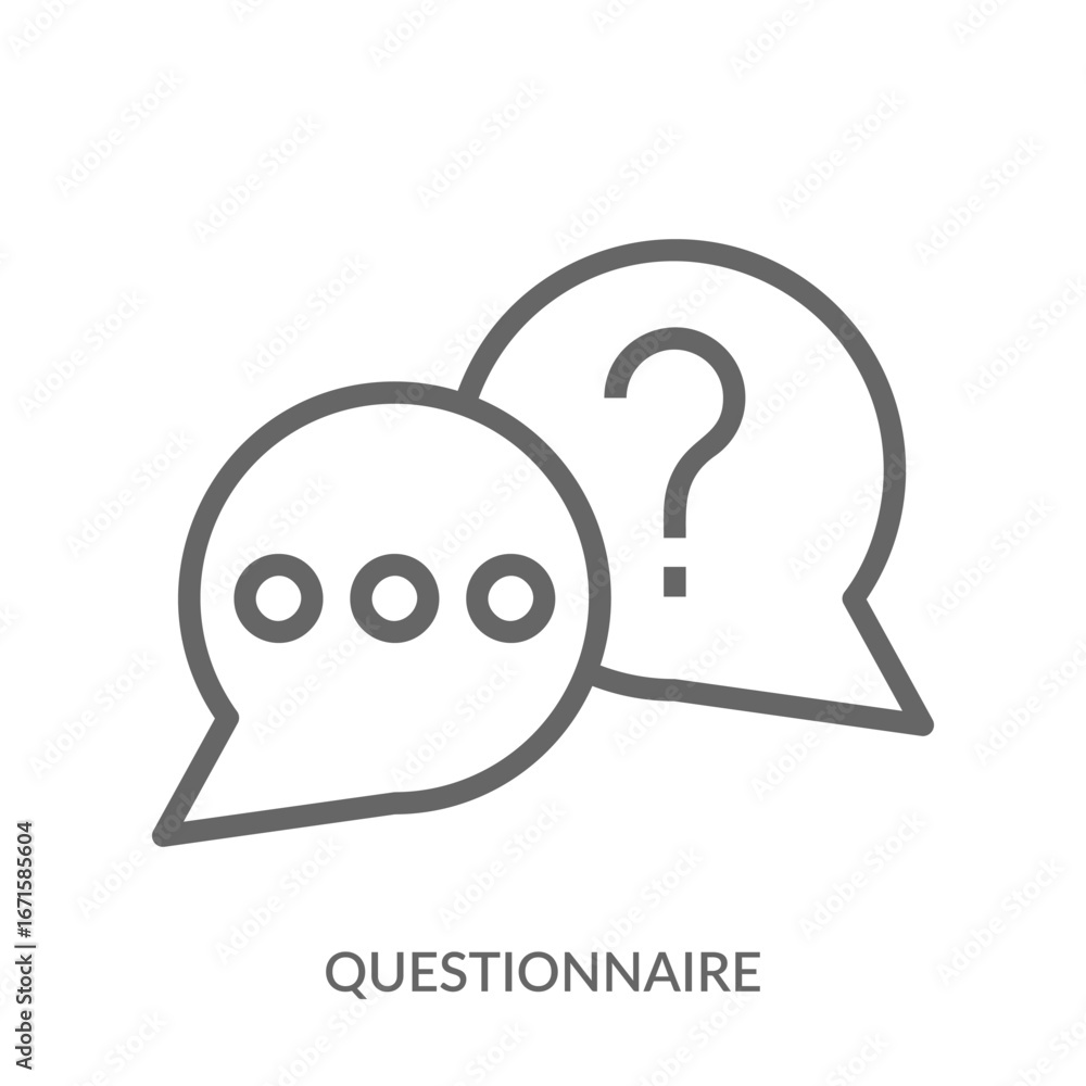 Obraz premium Questionnaire Icon Line Style. Design Vector Illustration