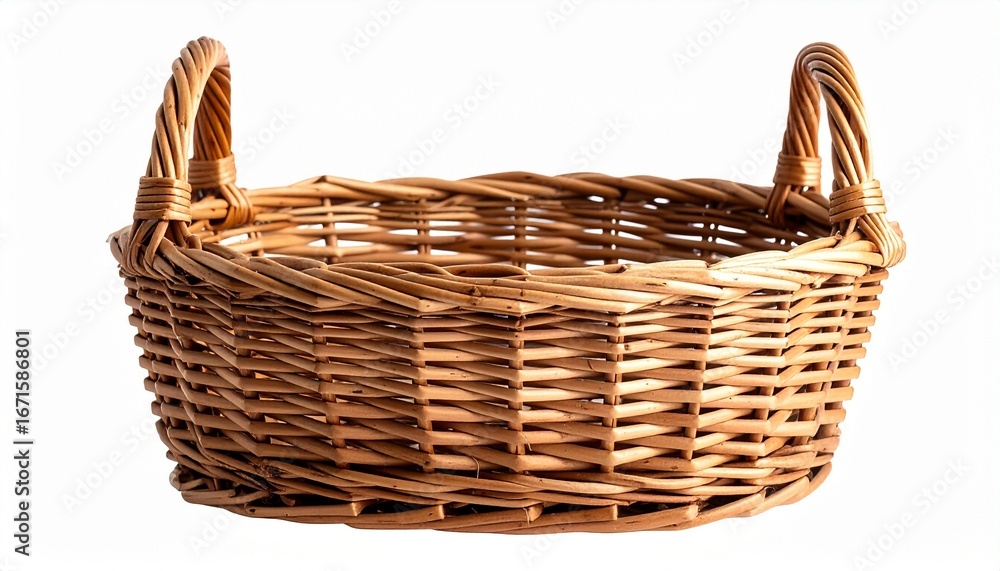 Obraz premium empty wicker basket