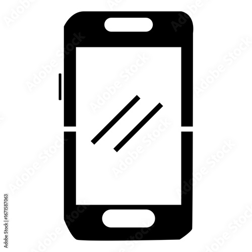 mobile phone vector illustration glyph icon for design or references