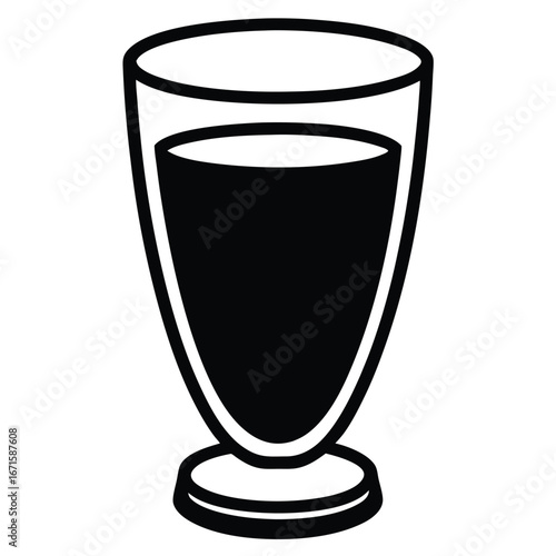 eggnog glass veector icon