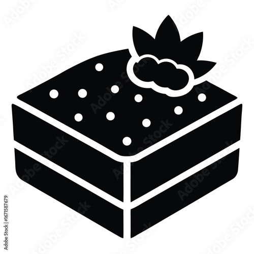 fruitcake vector icon