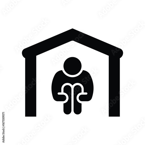 shelter homeless glyph icon illustration vector graphic.eps