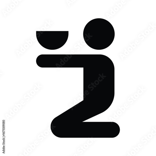  begging glyph icon illustration vector graphic.eps