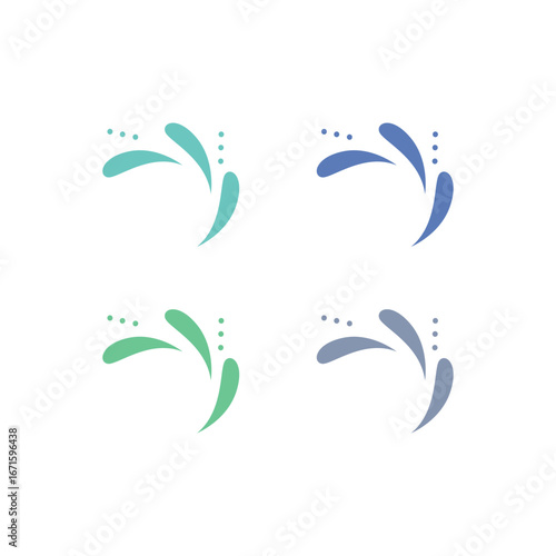 WATER SPLASH SIGN SYMBOL LOGO VECTOR
