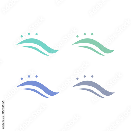 WATER SPLASH SIGN SYMBOL LOGO VECTOR
