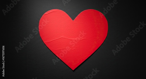 Wallpaper Mural A textured red heart shape against a dark background Torontodigital.ca