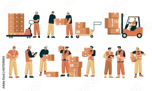Illustrated Guide to Warehouse Operations and Comprehensive Package Handling Techniques