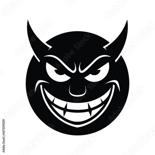 Devil Smirk Face Emoji Icon