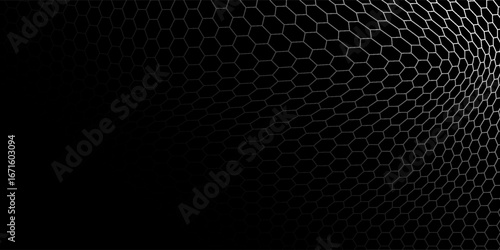 Hexagon bee hive pattern seamless dark background vector illustration.