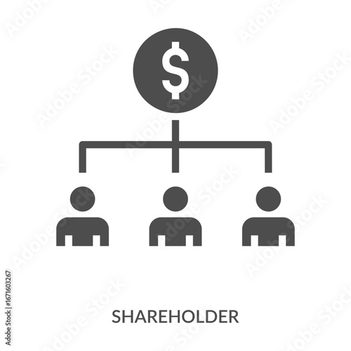 Shareholder Icon Line Style. Design Vector Illustration