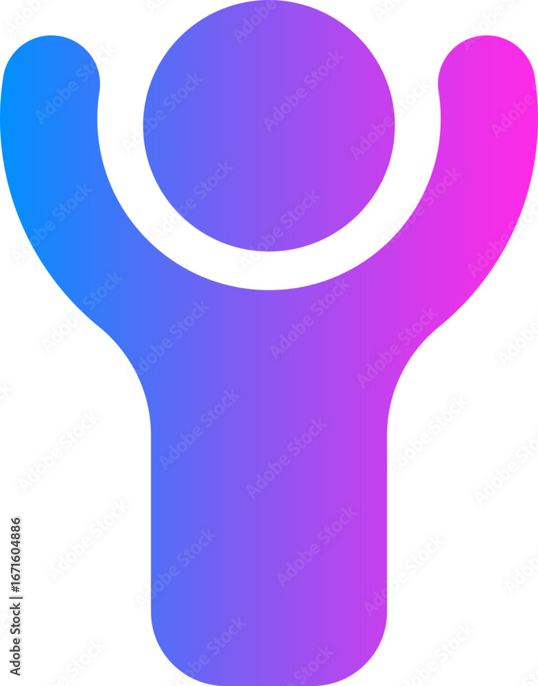 Obraz premium Person with Arms Up Icon