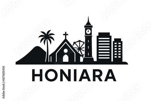 City skyline with iconic buildings and landmarks in Honiara