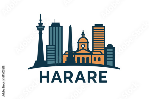 City skyline with iconic buildings and landmarks in Harare