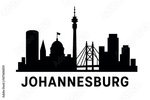 City skyline with iconic buildings and landmarks in Johannesburg