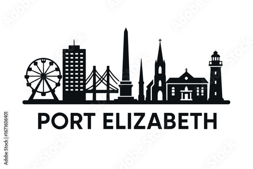 City skyline with iconic buildings and landmarks in Gqeberha, Port Elizabeth