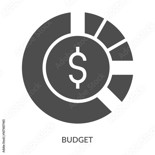 Budget Icon Line Style. Design Vector Illustration