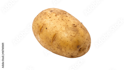 Obraz na plátně single fresh raw russet potato isolated on transparent background
