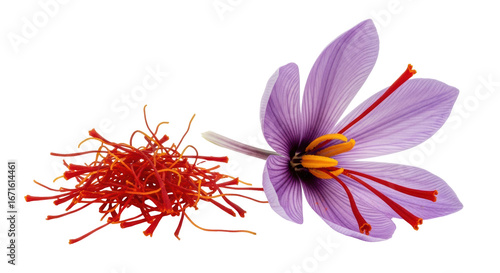 Obraz na plátne Isolated Saffron Flower and Threads