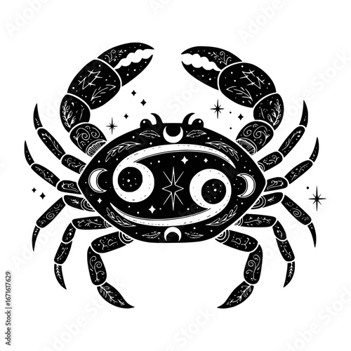 Vector Zodiac Cancer Sign Symbol Illustration