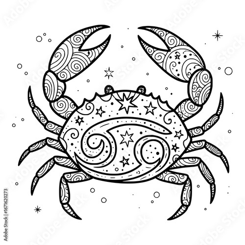 Vector Zodiac Cancer Sign Symbol Illustration