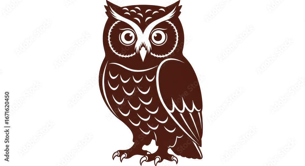 Obraz premium Isolated Brown Owl