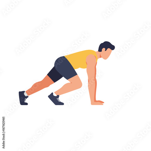 Person Doing Plank Exercise on Floor