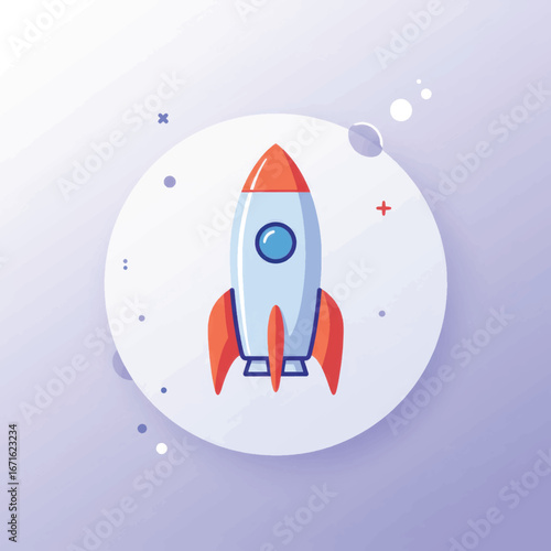 space rocket vector illustration