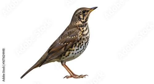 Obraz na plátně Isolated Song Thrush Bird