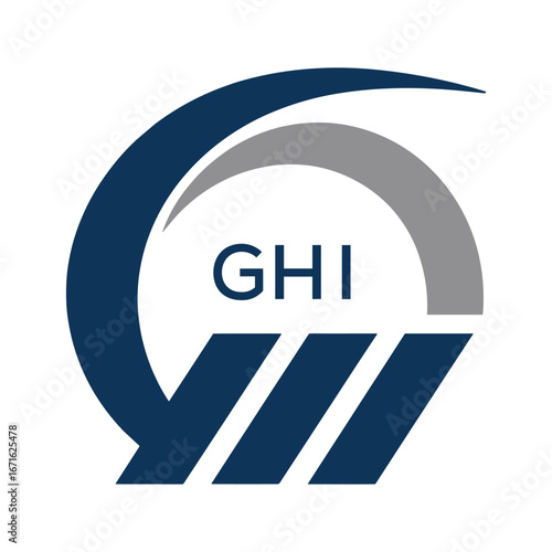 GHI Modern Company logo. GHI Abstract Company logo design for entrepreneur and business. GHI best icon Template.
