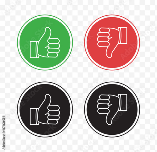 Thumbs up thumbs down  vector like social media signs. thumb like and dislike icon , like sign, dislike symbol, line icon, vector illustration . eps 10