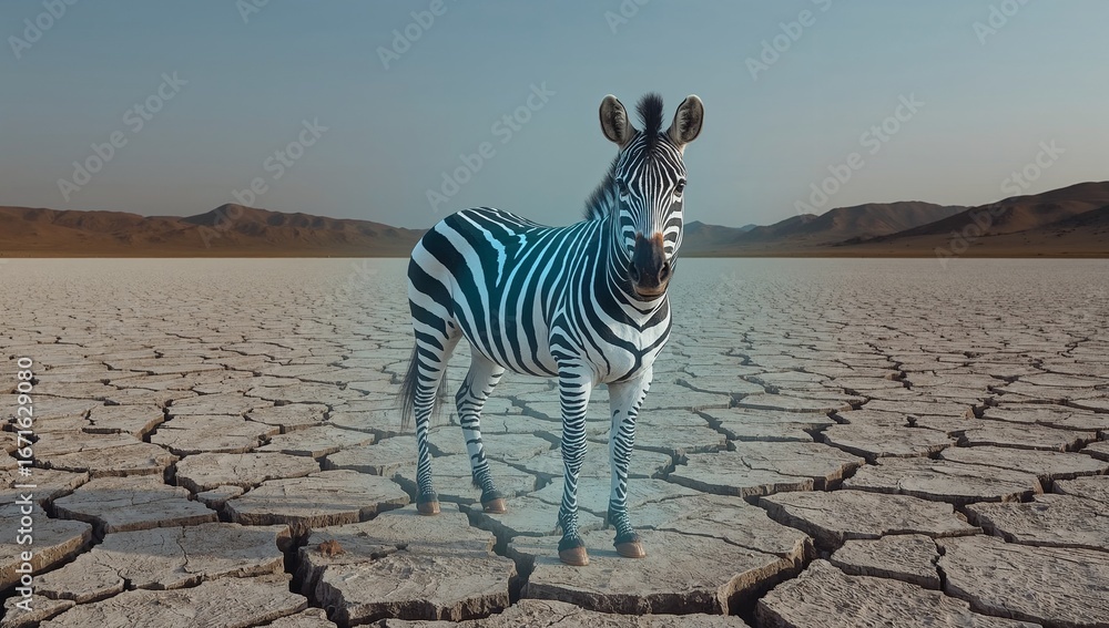 Obraz premium zebra in the desert
