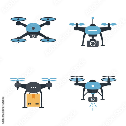 Flying Drones Performing Tasks in Air