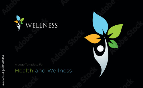 Natural Healthy life and wellness logo.