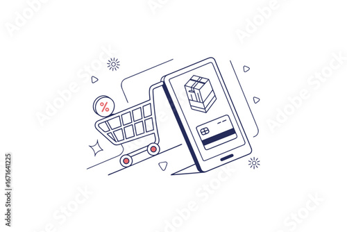 technology web icon set e commerce online shopping digital cart