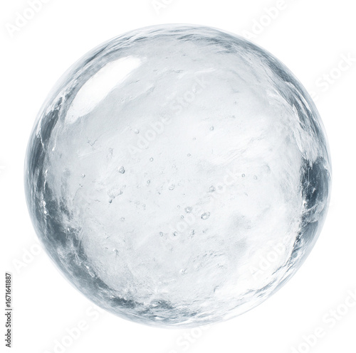 Ice sphere with a perfectly round shape