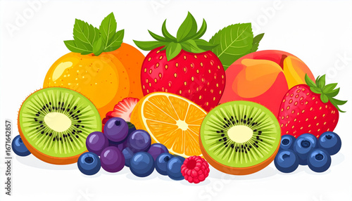 Wallpaper Mural Seasonal Fruit Variety Torontodigital.ca