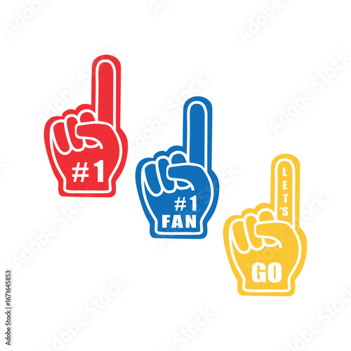 Colorful Foam Finger Fans