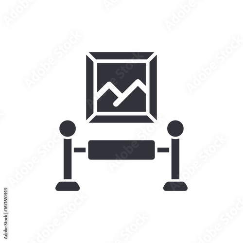 Gallery display stand for art exhibition