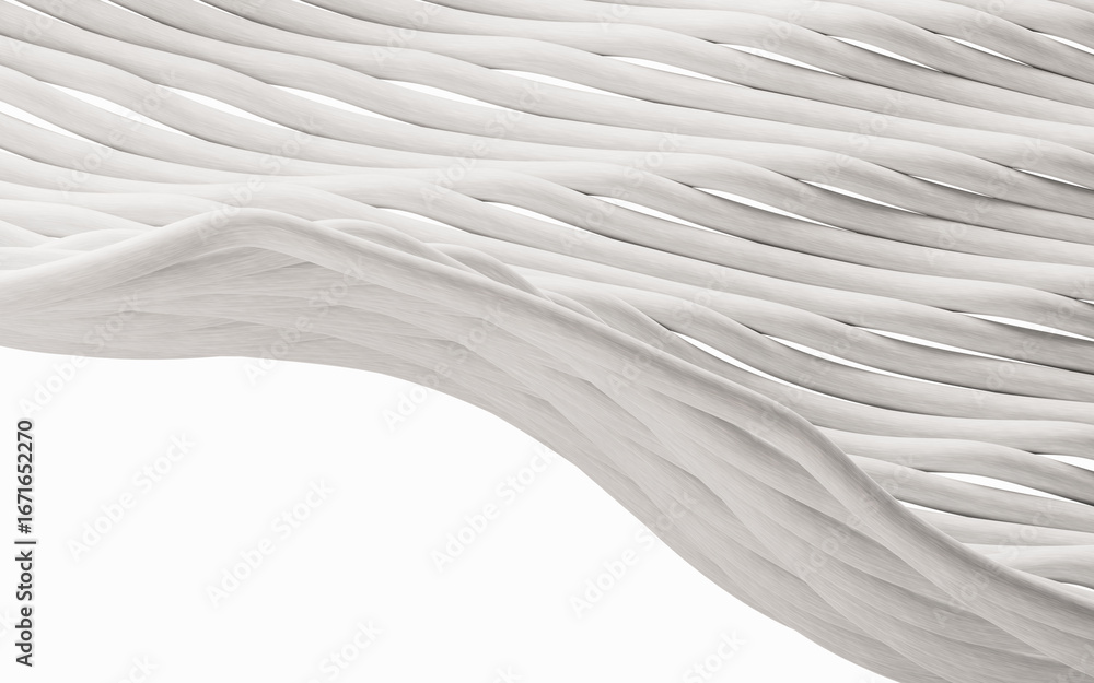 Obraz premium Smooth cloth weave lines background, 3d rendering.