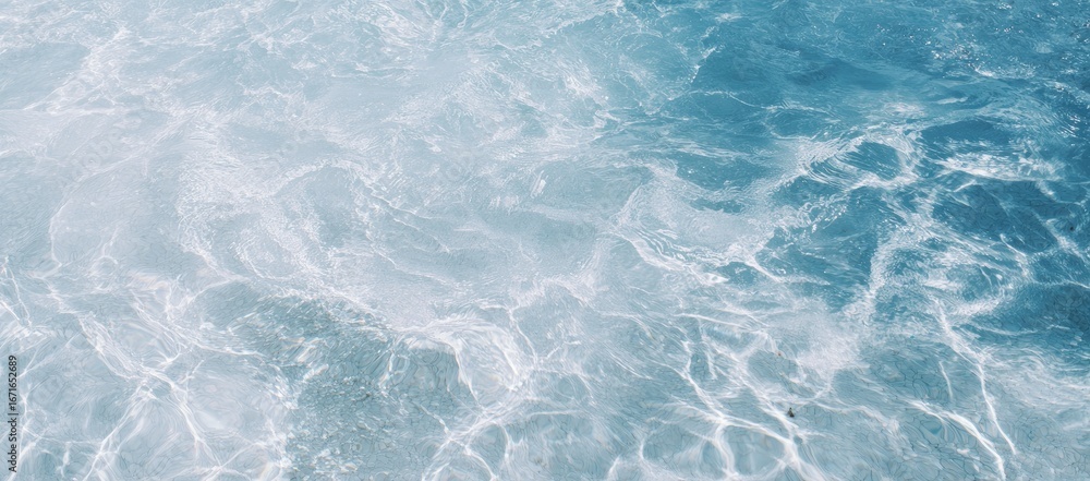 Obraz premium Ethereal Aqua surface with refracted light