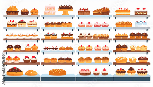 Modern Bakery Shelves