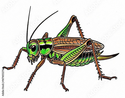 grasshopper isolated on white background