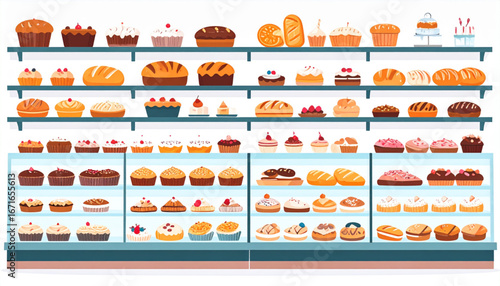 Modern Bakery Shelves