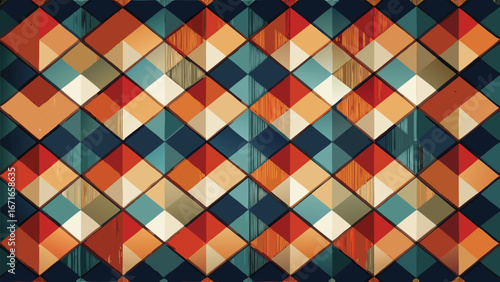 Seamless vintage red and white plaid pattern with a retro checkered design, perfect for a picnic tablecloth or classic textile backdrop