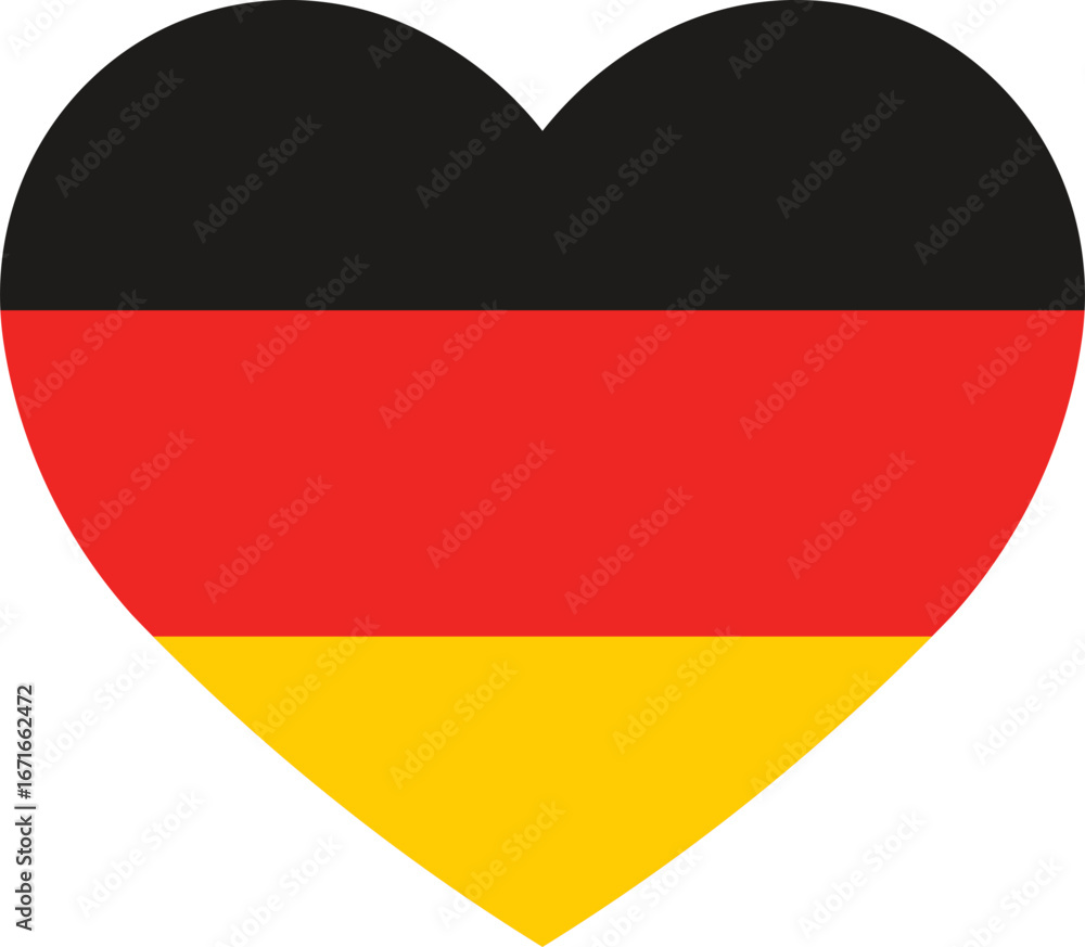 Fototapeta premium german flag heart
