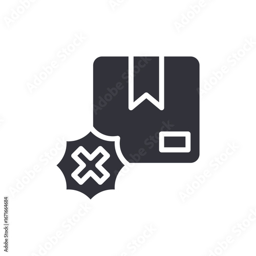 Undelivered Package Notice with Symbol Icon