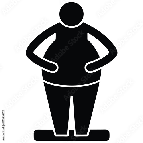losing weight vector icon