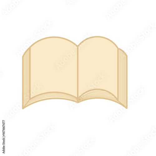 open book with blank pages vector illustration