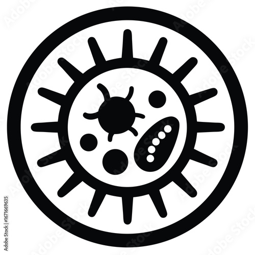 microbiology vector icon